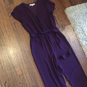 Deep purple jumpsuit from LOFT